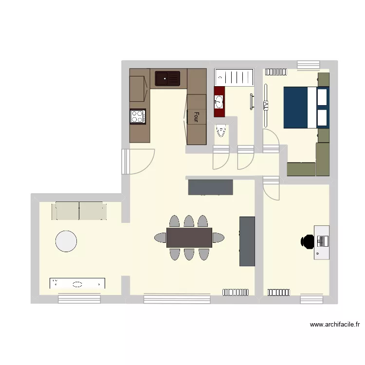 Appart Clouange. Plan de 4  et 51 m²