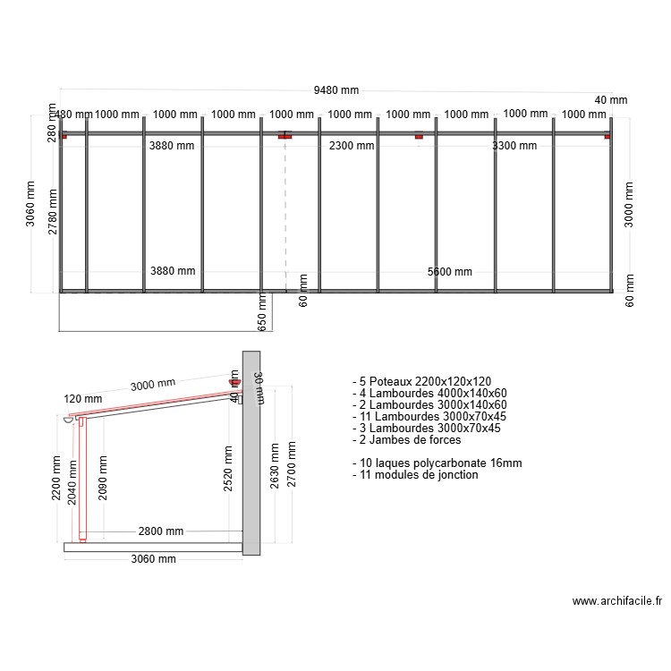 Pergola 2025. Plan de 0 pièce et 0 m2