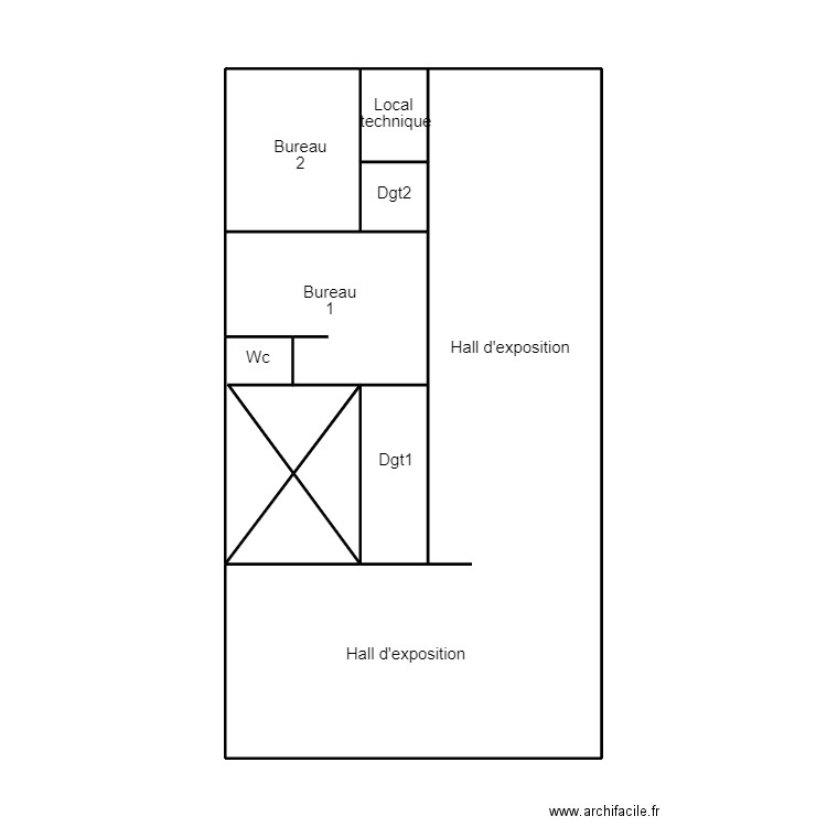 QUIMPER CHORLAY. Plan de 10 pièces et 55 m2