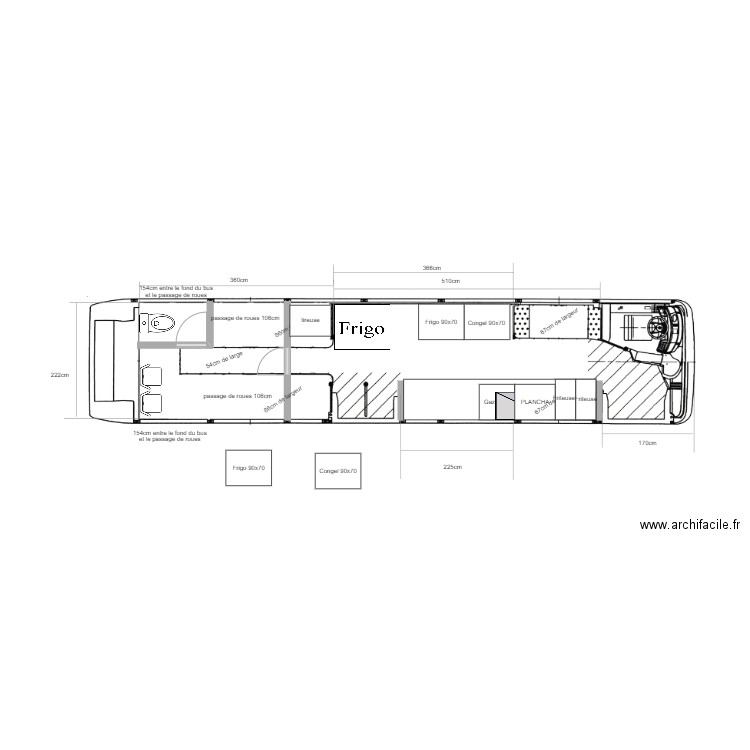 BUS. Plan de 0 pièce et 0 m2