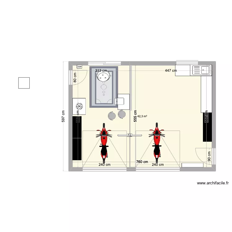 Garage-atelier amenagement 3. Plan de 