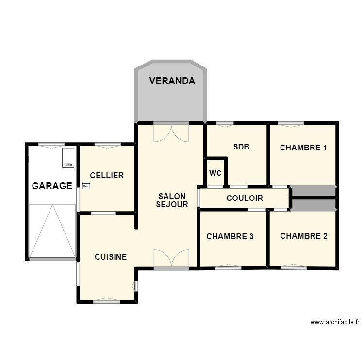 RENOUARD. Plan de 11 pièces et 55 m2