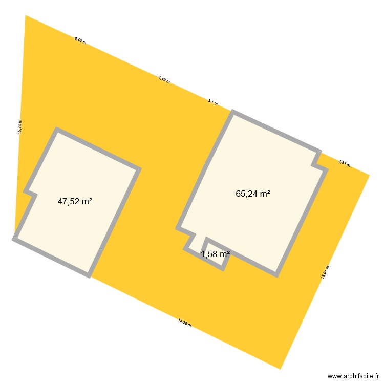 extérieur_v2 sans_piscine. Plan de 3 pièces et 114 m2