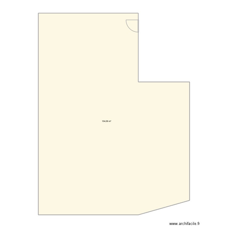 cabinet de kiné. Plan de 1 pièce et 154 m2