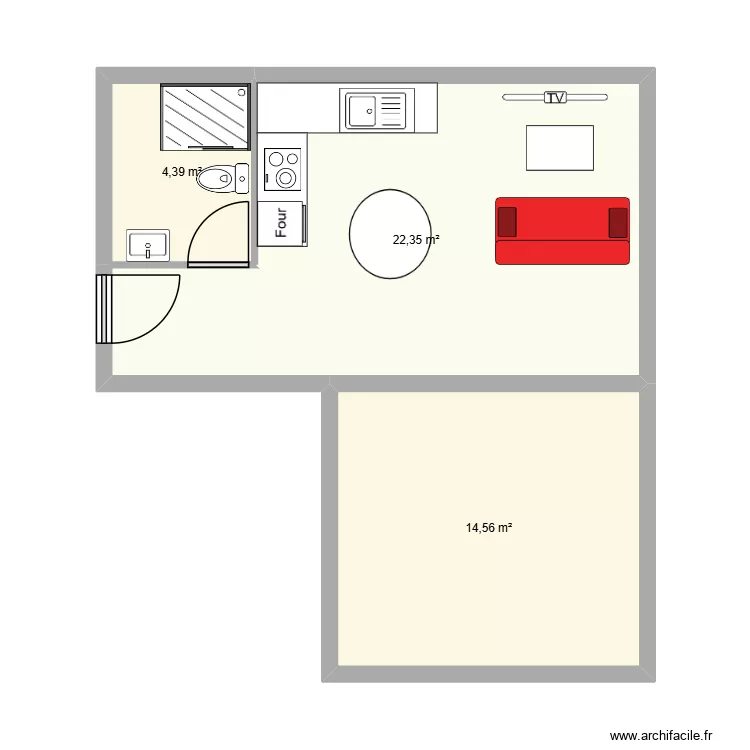 AirBNB. Plan de 3 et 41 m² AirBNB. Plan de 3 et 41 m²
