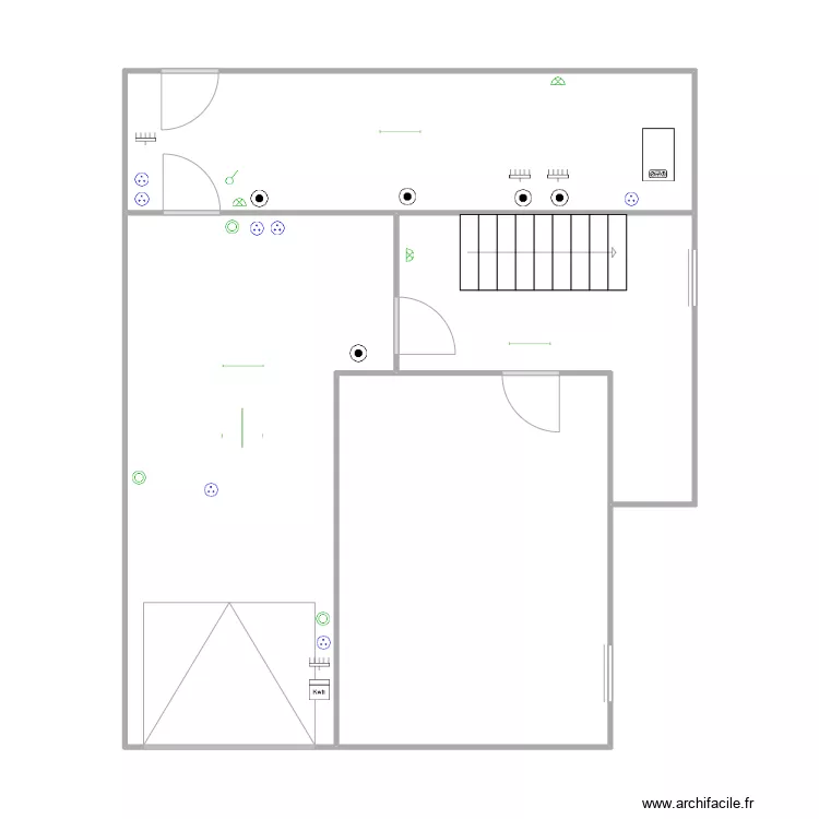 maison caves. Plan de 