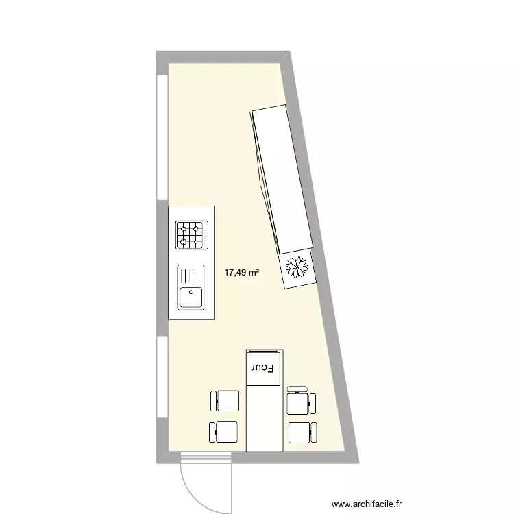 20260403-Projet_DINARD_Cuisine. Plan de 1  et 17 m²
