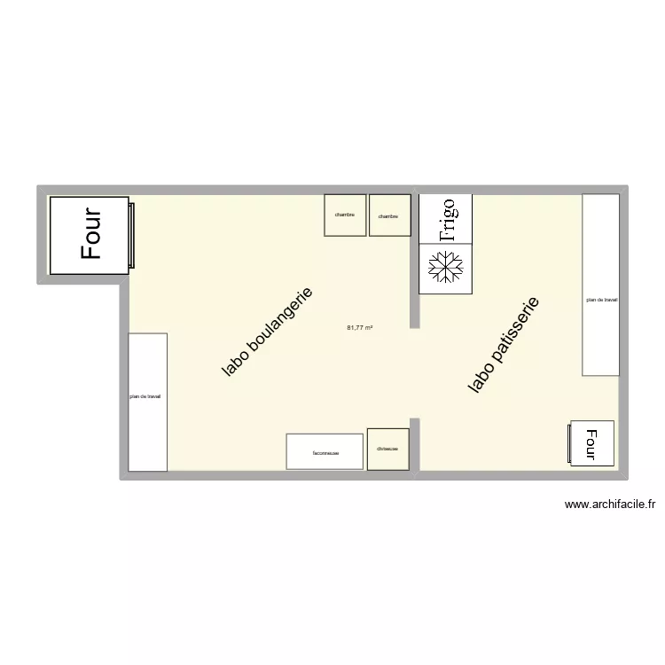 Rafael specogna. Plan de 1  et 82 m²