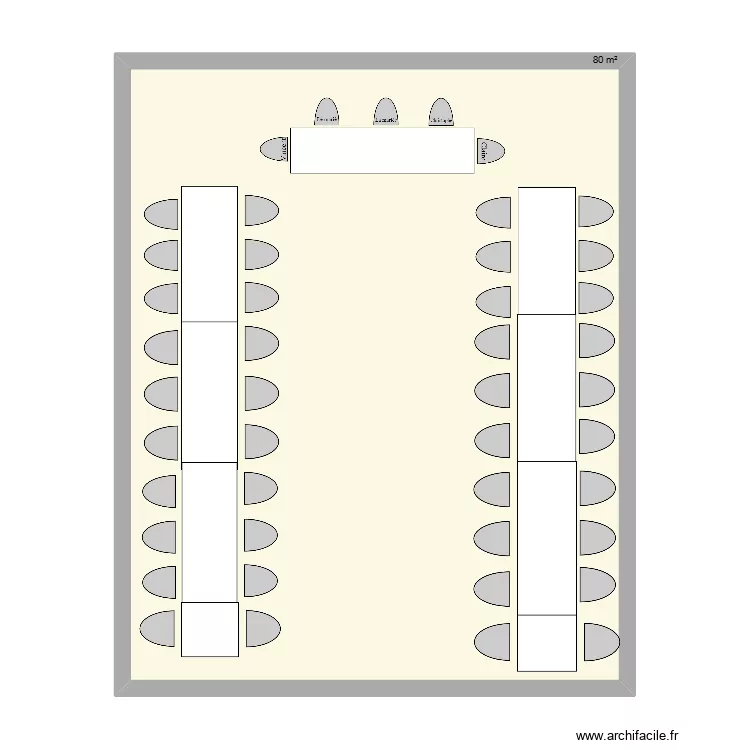 plan table mariage bis. Plan de 1  et 80 m²