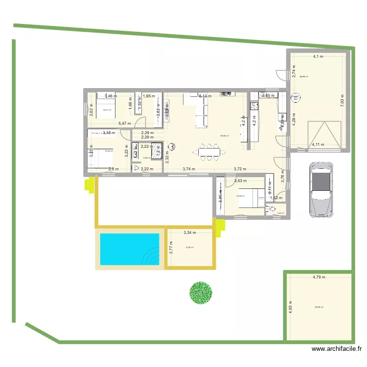 Plan SERNHAC 96m2. Plan de 9  et 160 m²