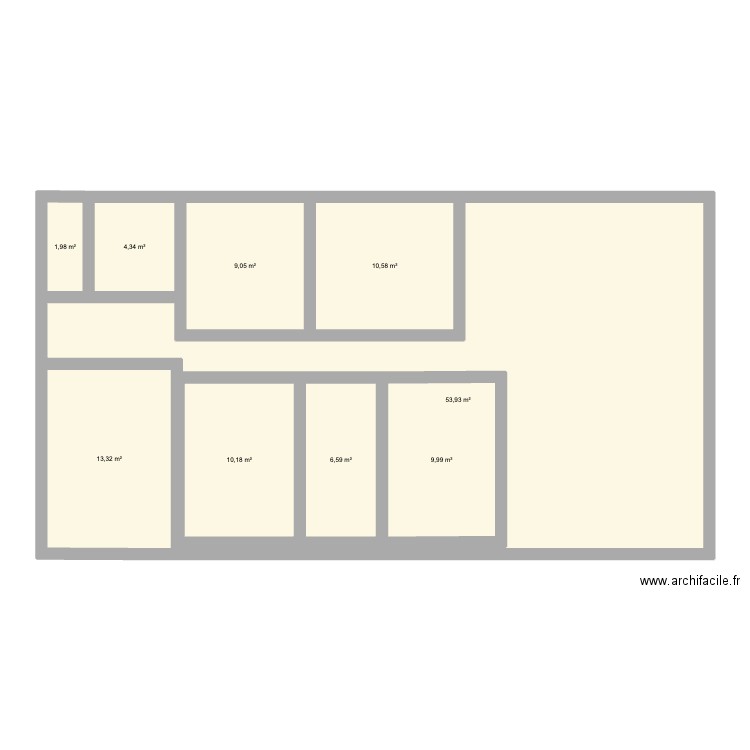 toto2. Plan de 9 pièces et 155 m2