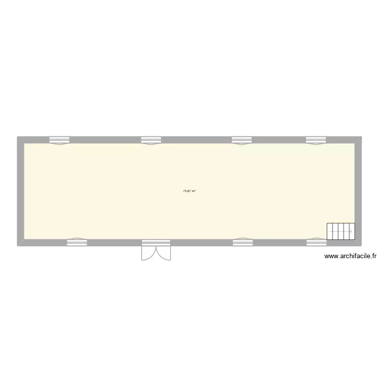 R&eacute;no V1. Plan de 1  et 76 m²