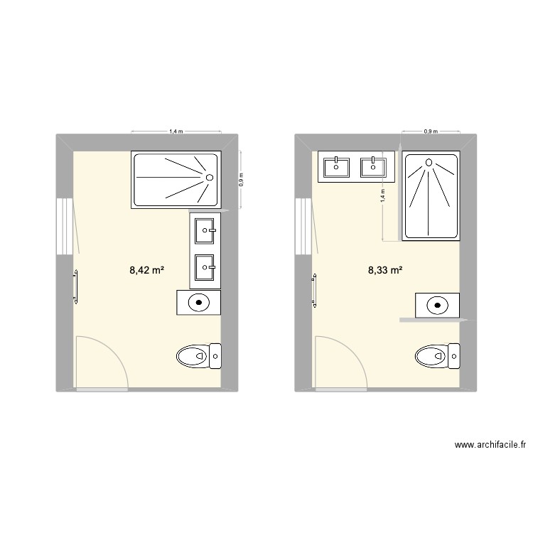 SDB PARENTS CELINE. Plan de 0 pièce et 0 m2