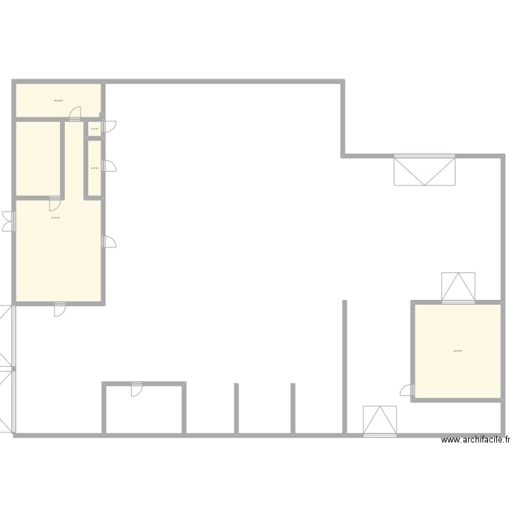 garagr. Plan de 5 pièces et 135 m2