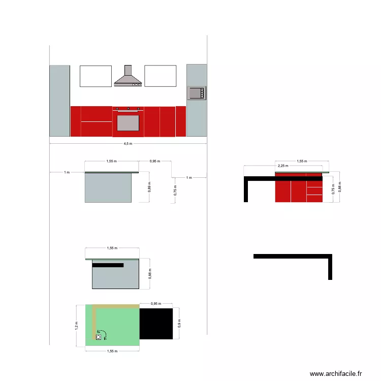 Kranevo_cuisine_3. Plan de 