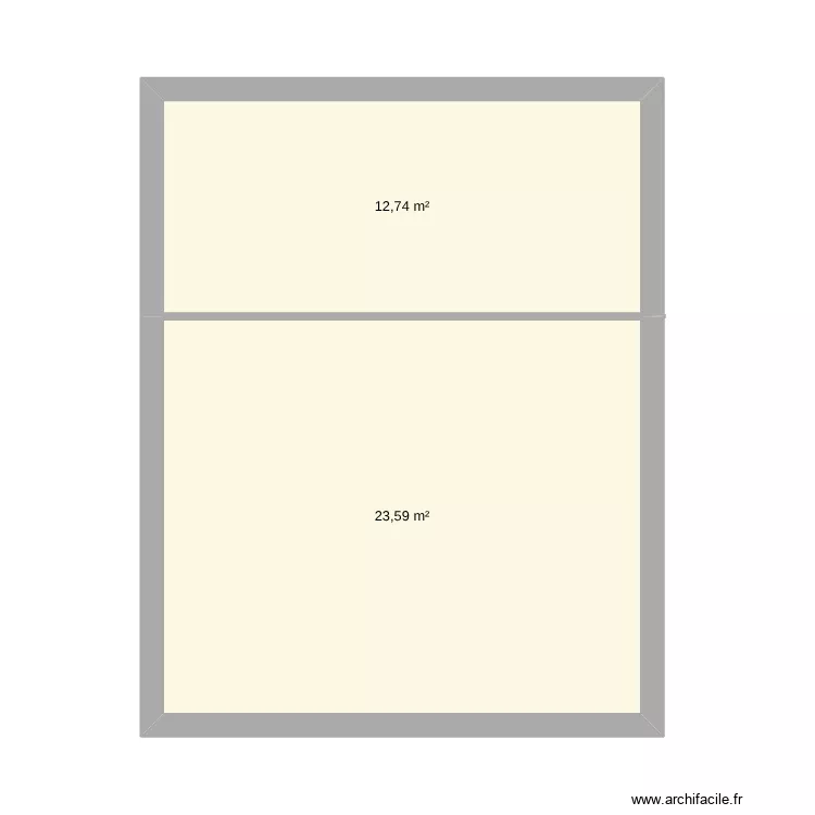 test. Plan de 2  et 36 m²