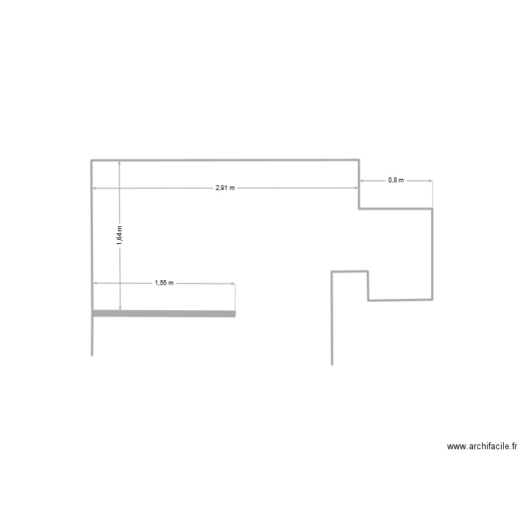 Cuisine dispensaire. Plan de 0 pièce et 0 m2