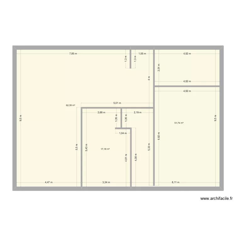 SAN REMO RDC. Plan de 3  et 131 m²