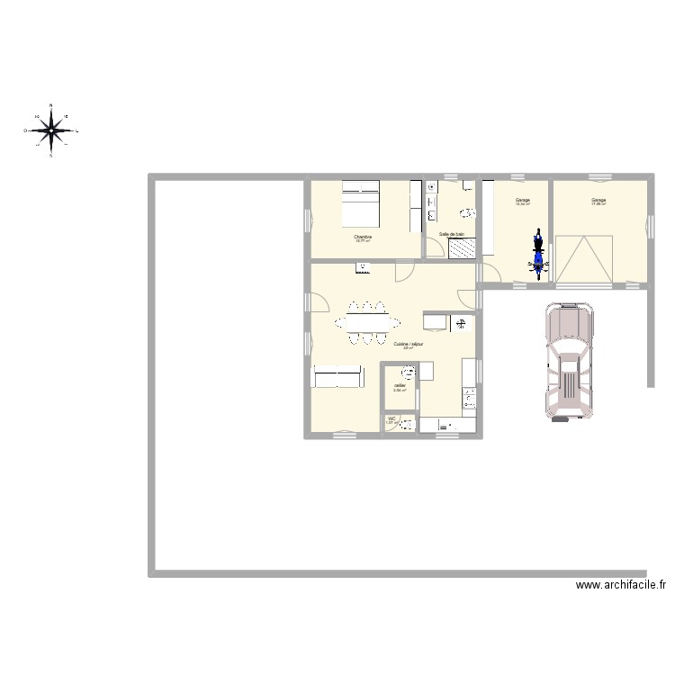 idée 2. Plan de 7 pièces et 102 m2