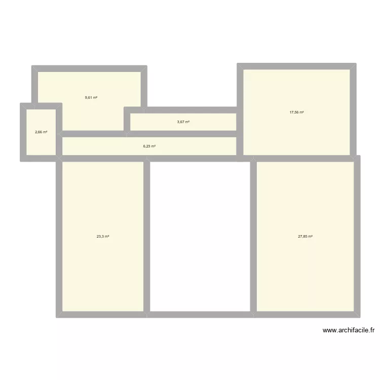 Jojojo. Plan de 7 Pièces et 91 m²