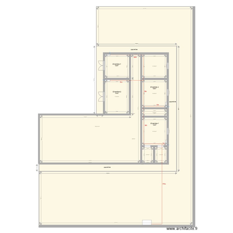 Cuirasser . Plan de 10 pièces et 572 m2