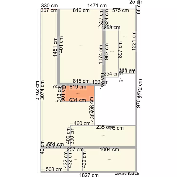 P2B Plan masse initial. Plan de 