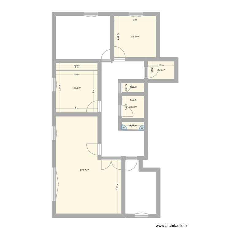 Quincy. Plan de 0 pièce et 0 m2