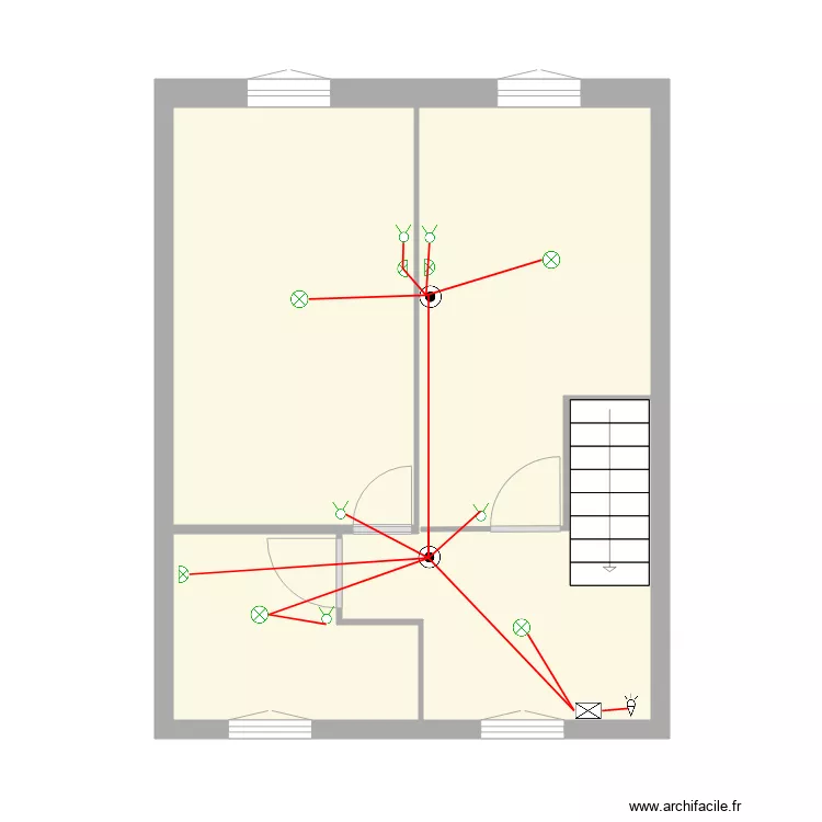 M&eacute;lanie &eacute;clairage &eacute;tage . Plan de 