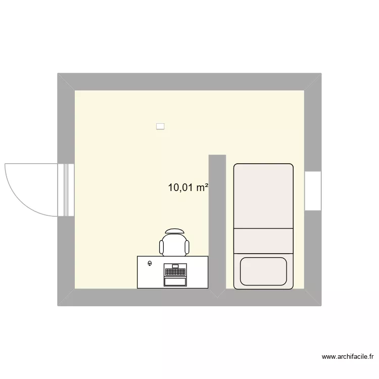 CHAMBRE. Plan de 1 Pièce et 10 m² CHAMBRE. Plan de 1 Pièce et 10 m²