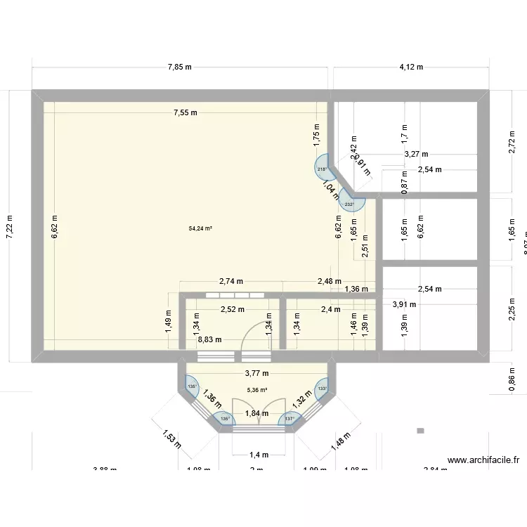 plan 2. Plan de 2 Pièces et 60 m² plan 2. Plan de 2 Pièces et 60 m²