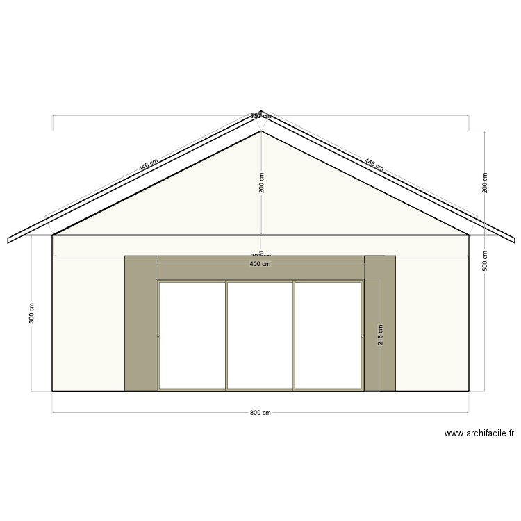 facade V1. Plan de 0 pièce et 0 m2