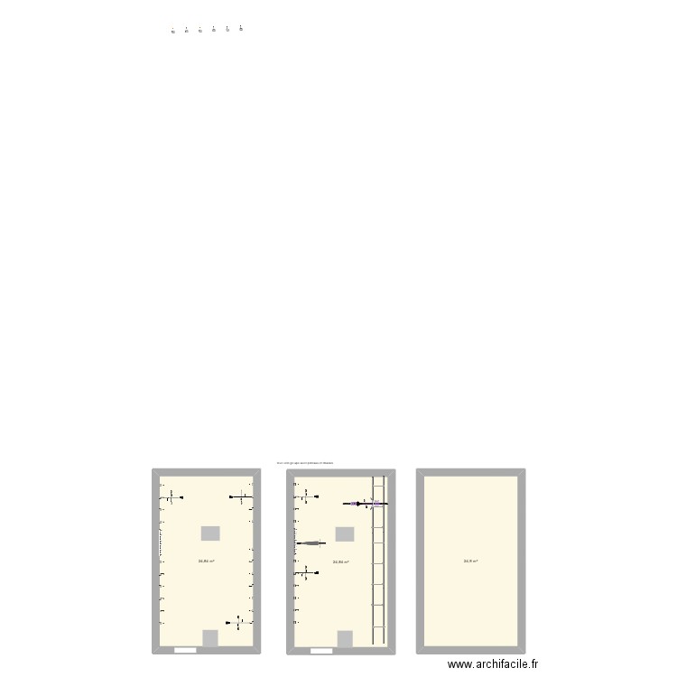bope. Plan de 3 pièces et 75 m2
