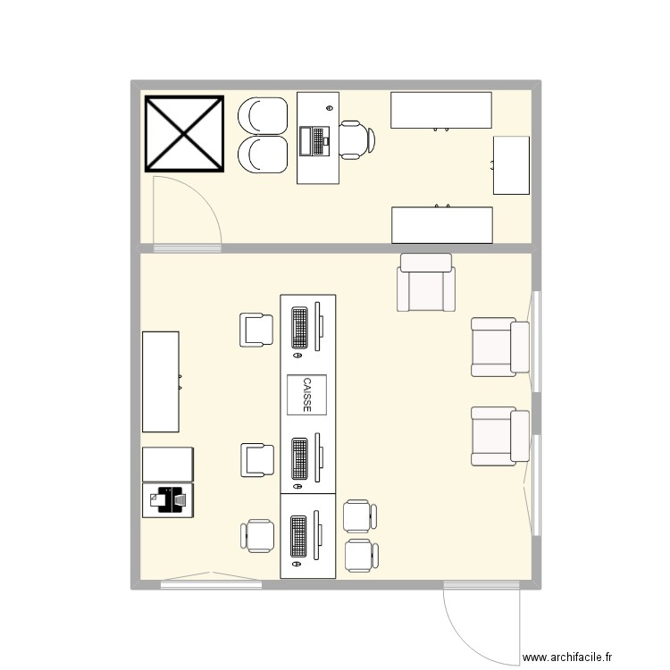 loc. Plan de 2 pièces et 26 m2