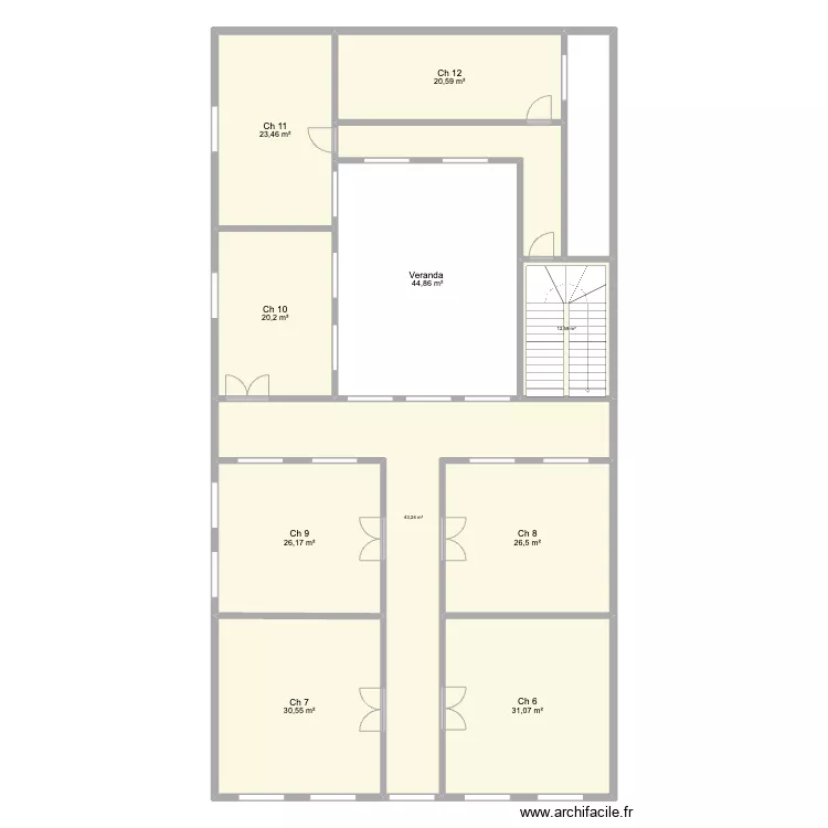 R&eacute;sidence &eacute;tudiante R2. Plan de 