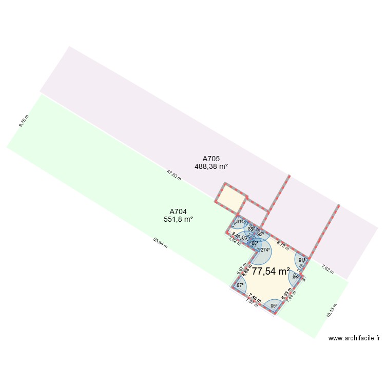 avant. Plan de 3 pièces et 99 m2