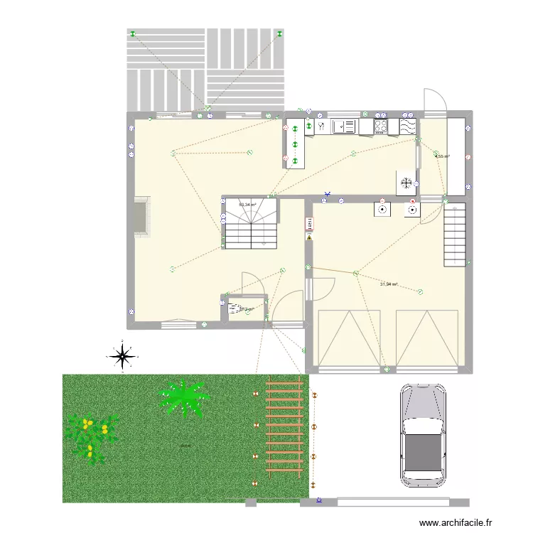 Maison Cormeilles-RDC-AC Ext&eacute;rieur. Plan de 