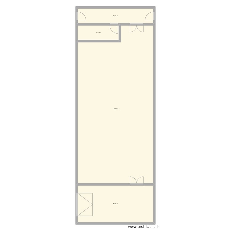Magasin archives 3. Plan de 4 pièces et 281 m2