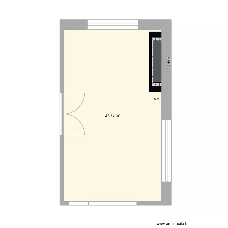 Plan. Plan de 1  et 28 m²