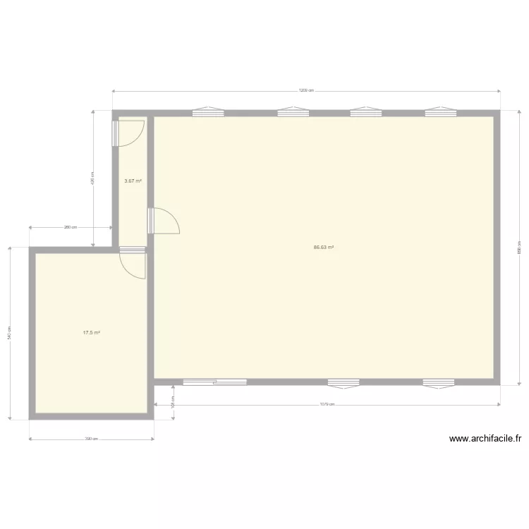 Maison Caire nu. Plan de 3 et 108 m² Maison Caire nu. Plan de 3 et 108 m²