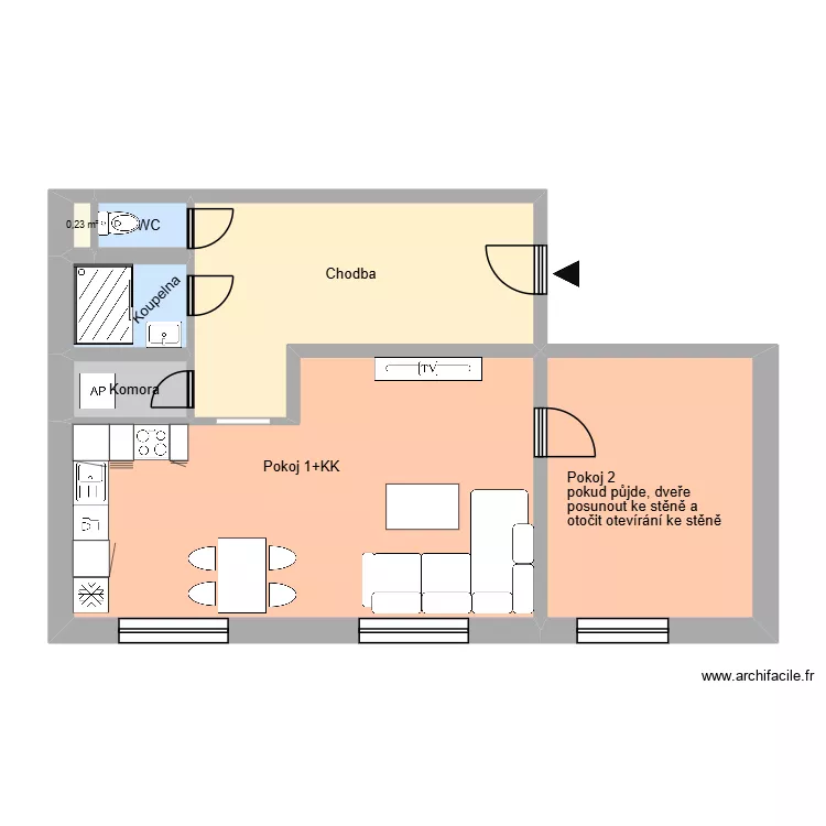N&aacute;lepkova 864 byt 2 OV. Plan de 7  et 64 m²
