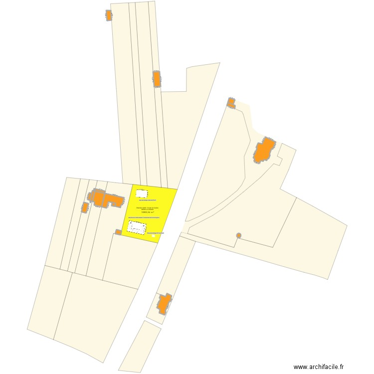 parcelle A688 à route de Selles à Vernelles 2 (36600). Plan de 17 pièces et 791 m2