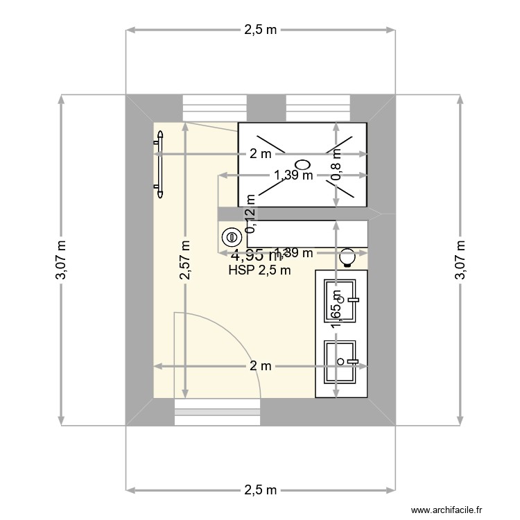 CRINOU SDB RDC. Plan de 0 pièce et 0 m2
