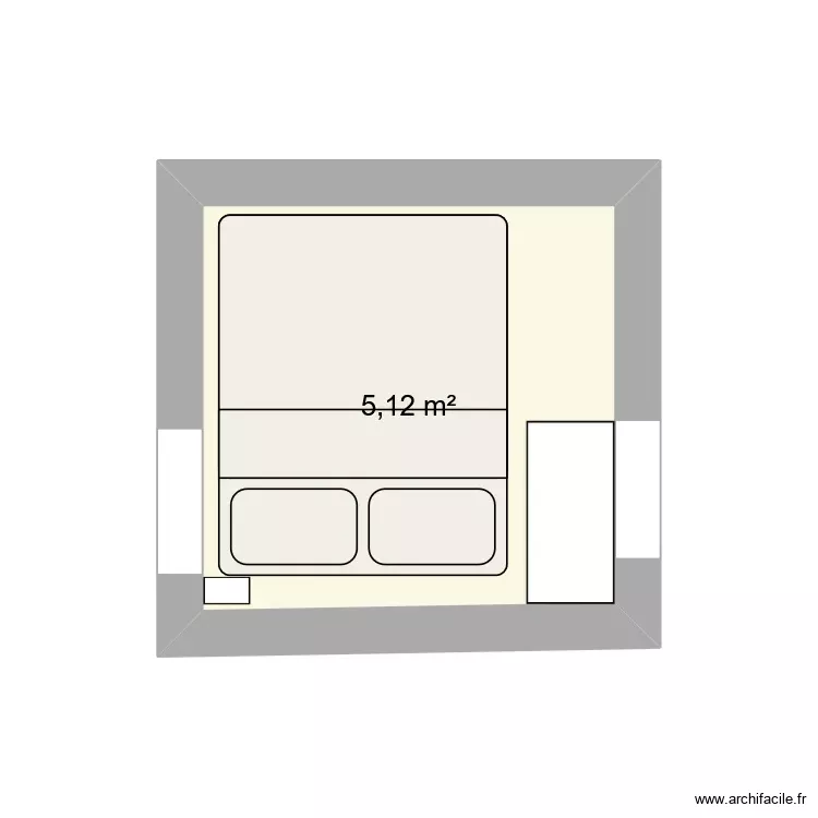 mezzanine. Plan de 1 Pièce et 5 m² mezzanine. Plan de 1 Pièce et 5 m²