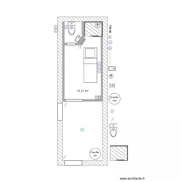 IMPLANTATION CHAMBRE. Plan de 