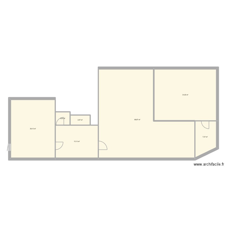 salle fitness et bien être. Plan de 7 pièces et 159 m2