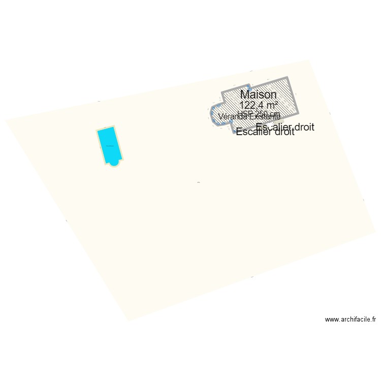 Plan de masse avant travaux V2. Plan de 0 pièce et 0 m2