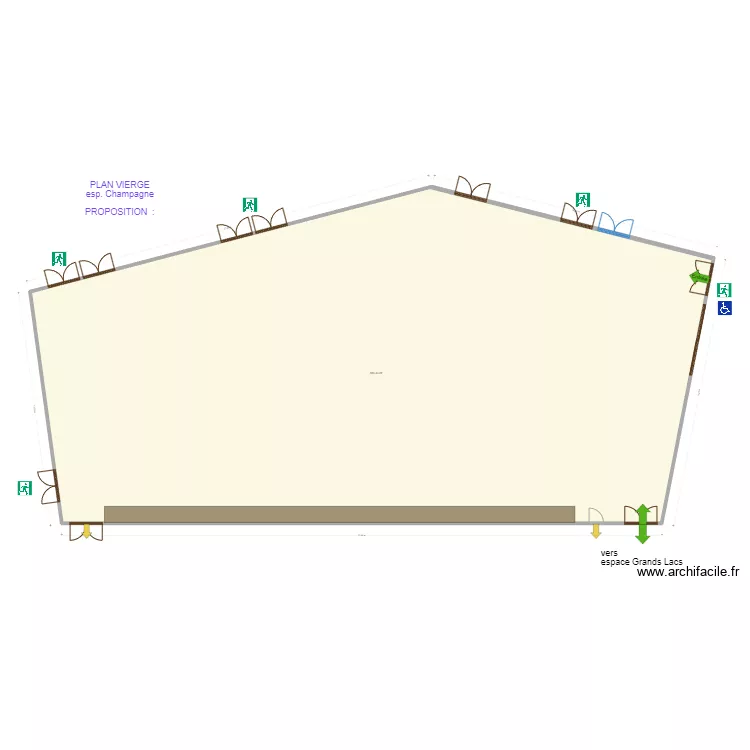 espace champagne vierge. Plan de 
