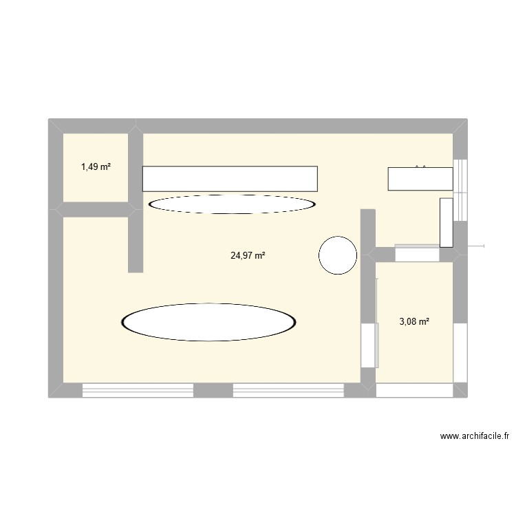 mag. Plan de 3 pièces et 30 m2