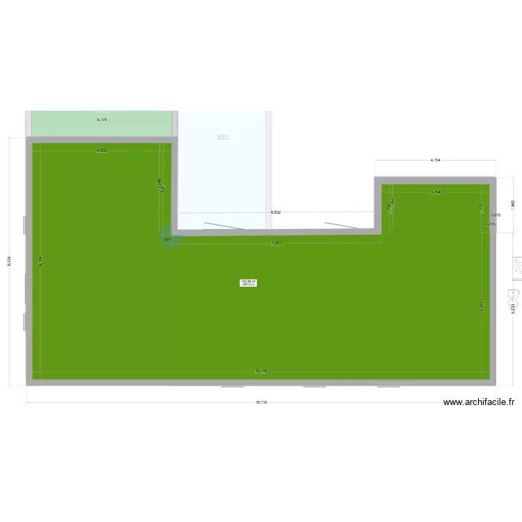 CADA 2. Plan de 22  et 360 m²