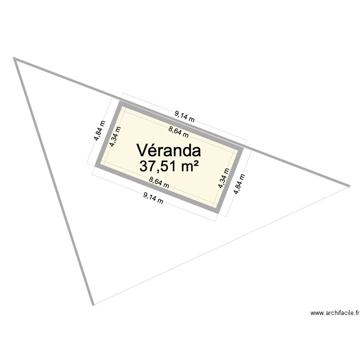 plan cadastre. Plan de 1 pièce et 38 m2